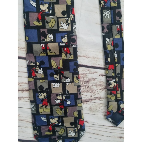 Vintage Mickey Mouse Square Disney Neck Tie - Picture 2 of 6